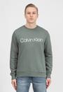  Calvin Klein Cotton Logo Sweatshirt Erkek Bisiklet Yaka Sweatshirt
