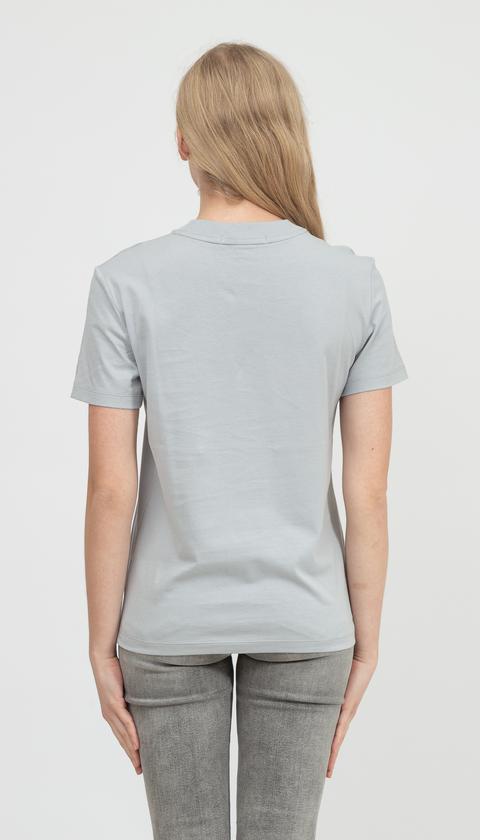  Calvin Klein Glossy Monogram Tee Kadın Bisiklet Yaka T-Shirt