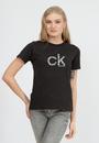  Calvin Klein Seasonal Print Ck T-Shirt Kadın Bisiklet Yaka T-Shirt