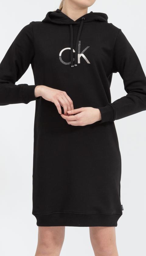  Calvin Klein Ombre Diamante Hoodie Sweatdress Kadın Elbise