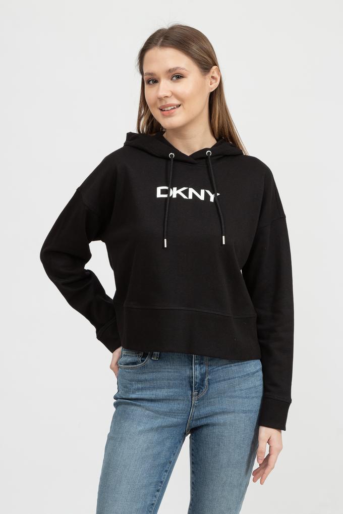  DKNY Debossed Snake Logo Kadın Kapüşonlu Sweatshirt