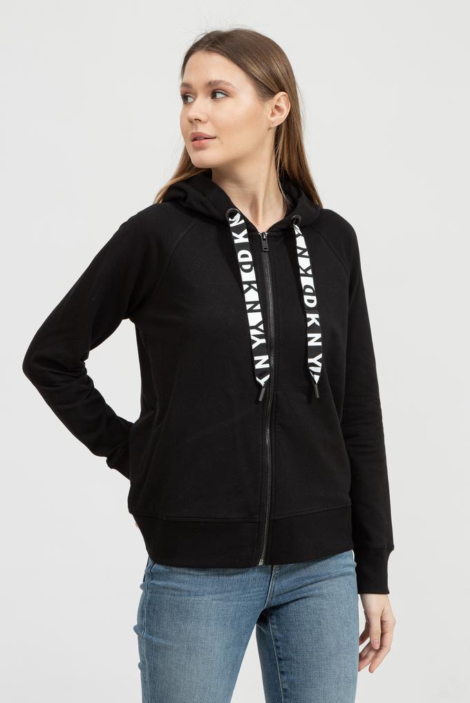  DKNY Zip Front Hoodie Kadın Fermuarlı Sweatshirt