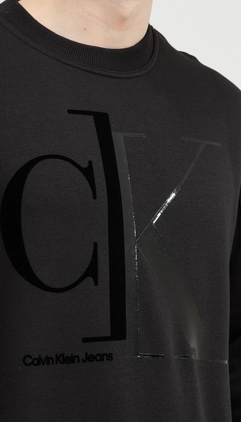  Calvin Klein Bold Spliced Ck Crew Neck Erkek Bisiklet Yaka Sweatshirt