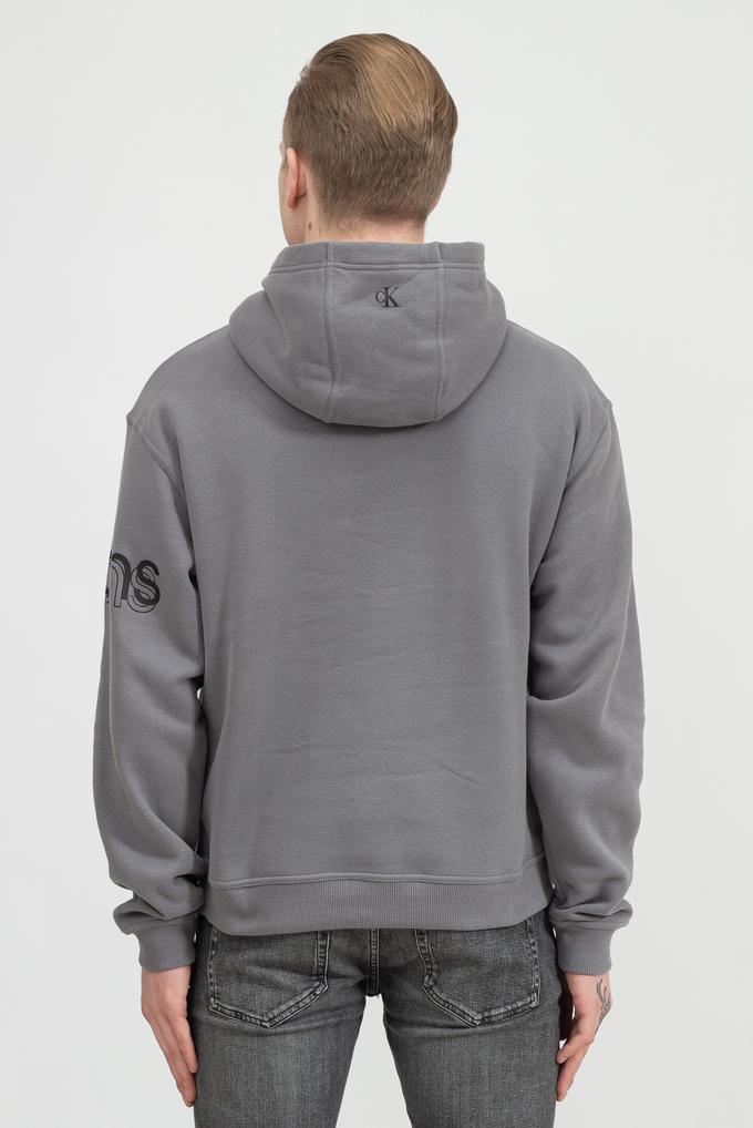  Calvin Klein Vertical Bold Instit Hoodie Erkek Kapüşonlu Sweatshirt
