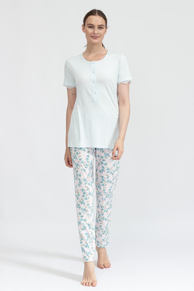  Linclalor Buttoned Pajamas L/P S/S Kadın Pijama Takımı