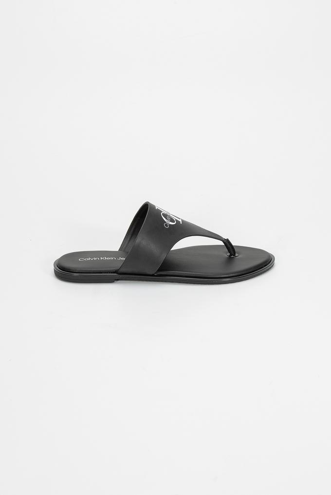  Calvin Klein Flat Sandal Toe Slide Lth Kadın Sandalet