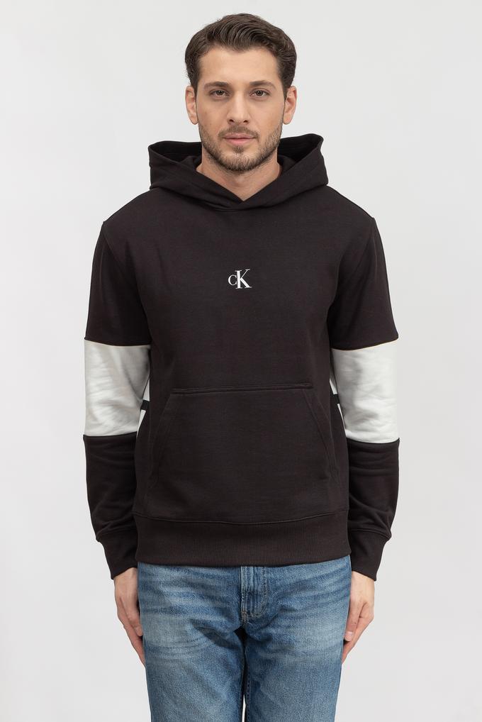  Calvin Klein Stripe Ck Erkek Kapüşonlu Sweatshirt