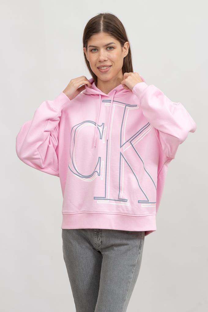  Calvin Klein Illuminated Ck Hoodie Kadın Kapüşonlu Sweatshirt