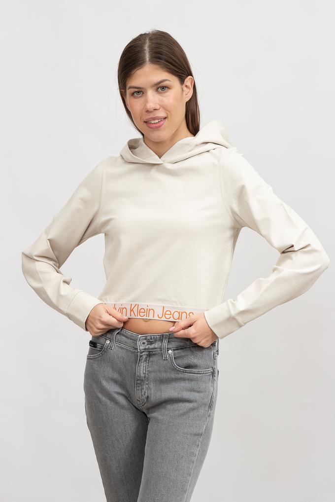  Calvin Klein Logo Tape/Jacquard Kadın Kapüşonlu Sweatshirt