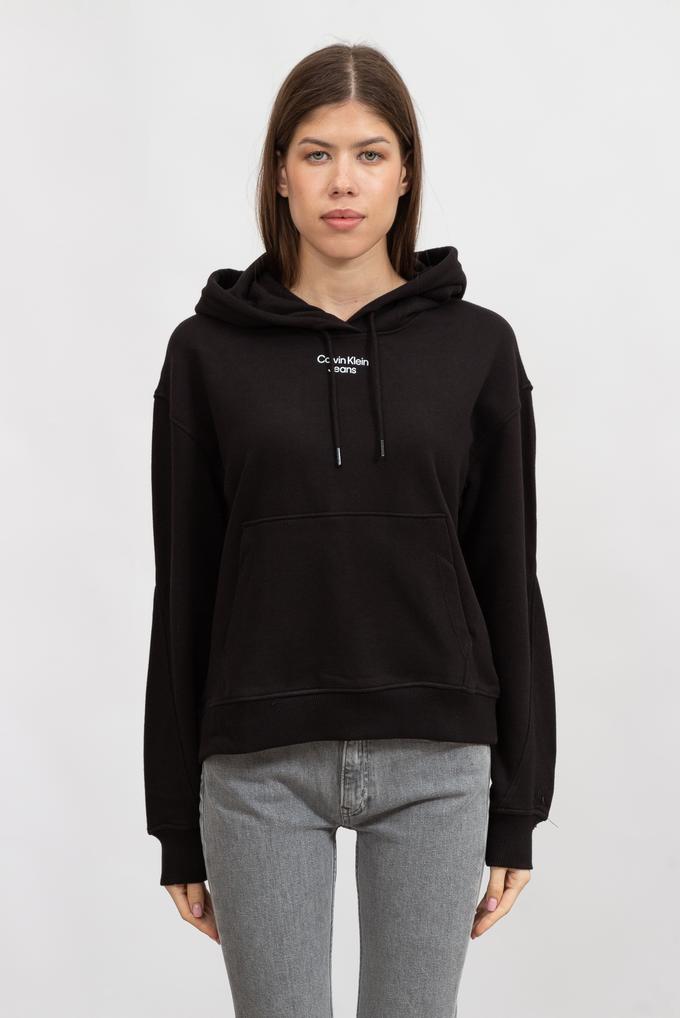  Calvin Klein Stacked Logo Kadın Kapüşonlu Sweatshirt